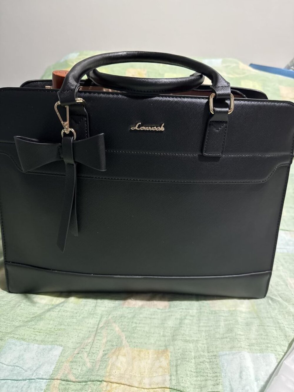 Laptop Tote Bag for Women,Leather Work Bag, Waterproof Business Teacher Bag